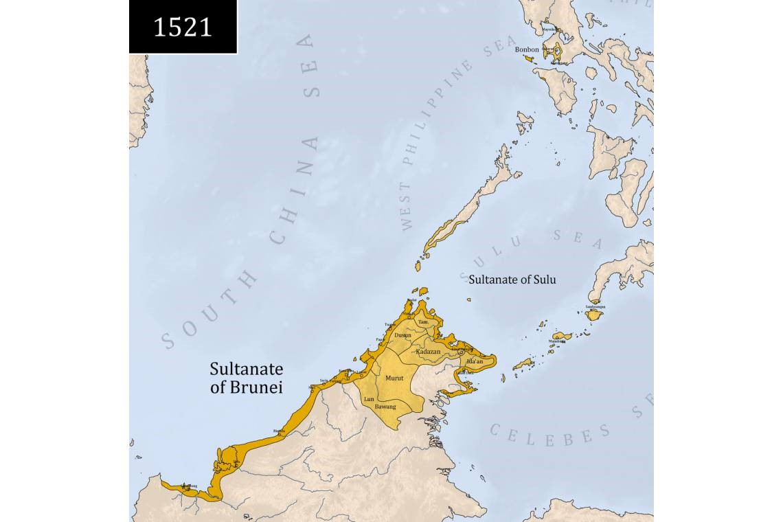 The Sultanate of Brunei once exerted far reaching control and influence not only in North Borneo